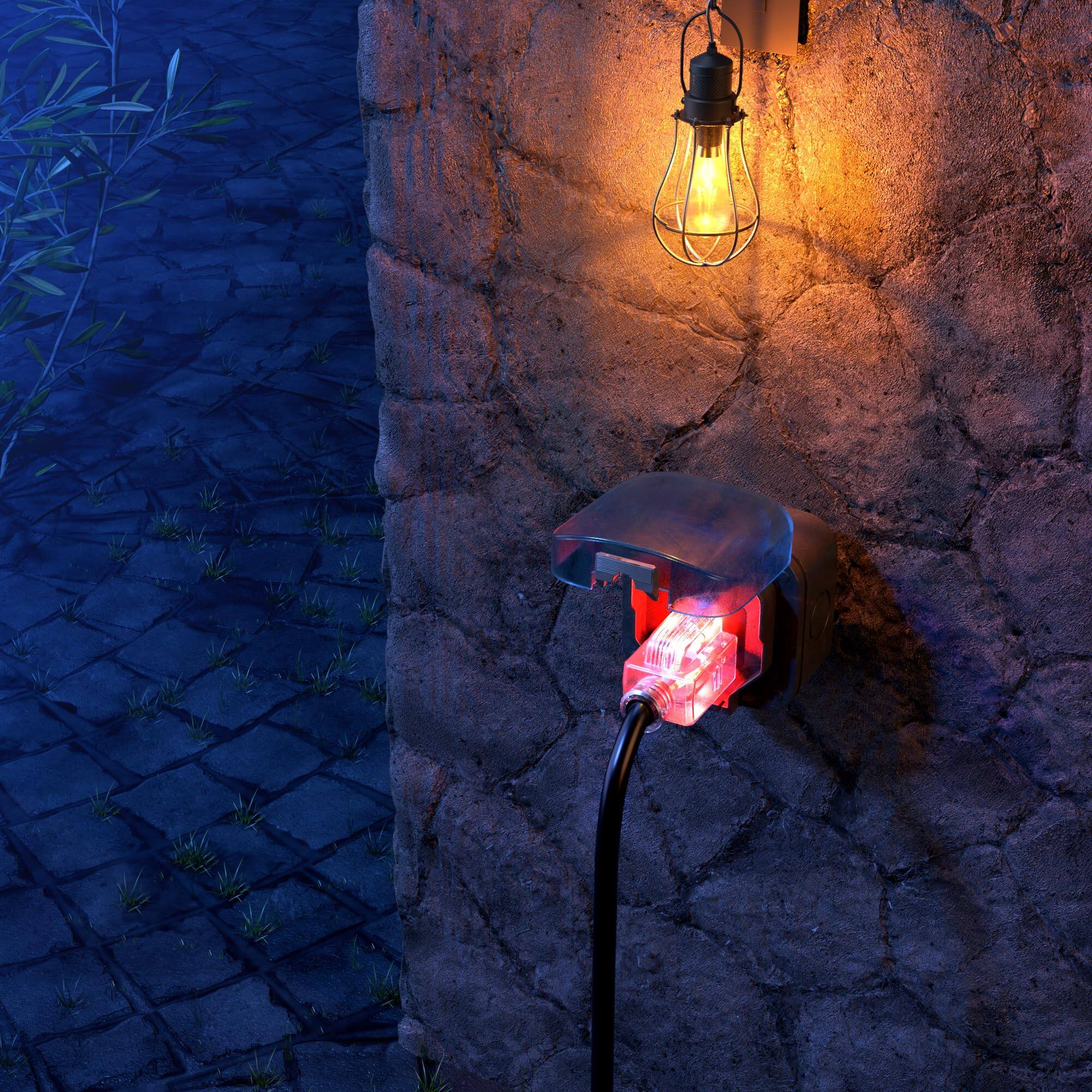 Alt View 7. Maximm - 50 Feet Extension Cord – 16 AWG, 3-Prong Grounded, Lighted End, Heavy Duty Indoor/Outdoor Power Cable, ETL Listed - Black.