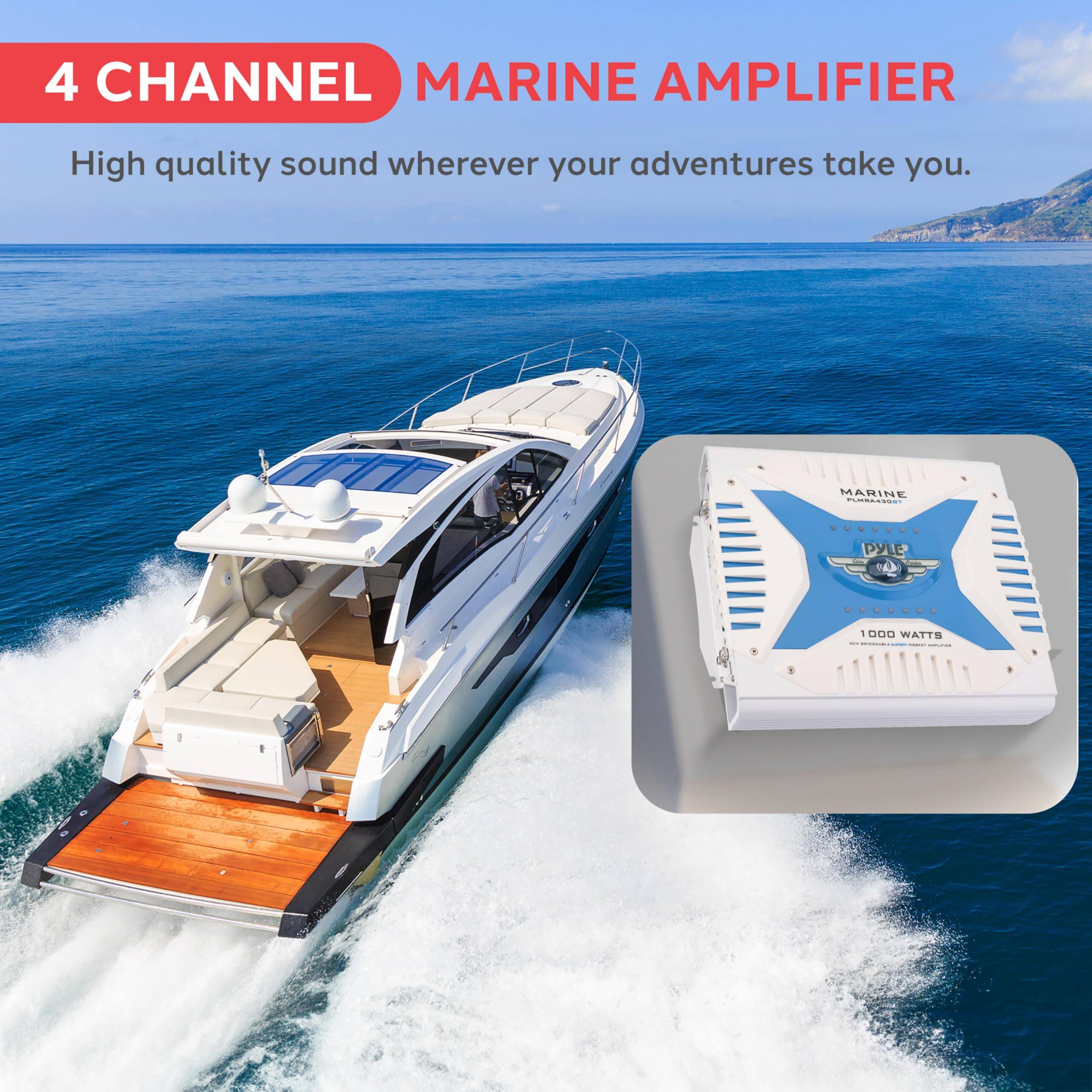 4 CHANNEL MARINE AMPLIFIER  
High quality sound wherever your adventures take you.  
MARINE OSCOE  
1000 WATTS