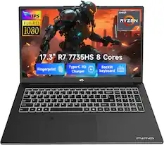 IPS SEAR CEEAR Full HD 1080 AMD RYZEN 7 17.3" R7 7735HS 8 Cores Fingerprint Type-C PD Charger Backlit keyboard
NIMO