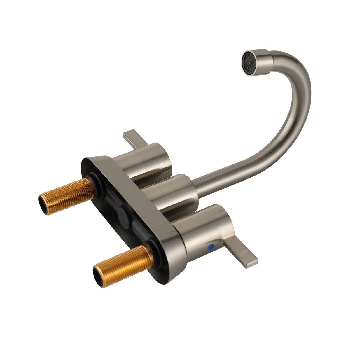 Back. Bothwa Home - Bothwa home  Bathroom Faucet For bathroom Sink  With Two Handles - Brushed Nickel.