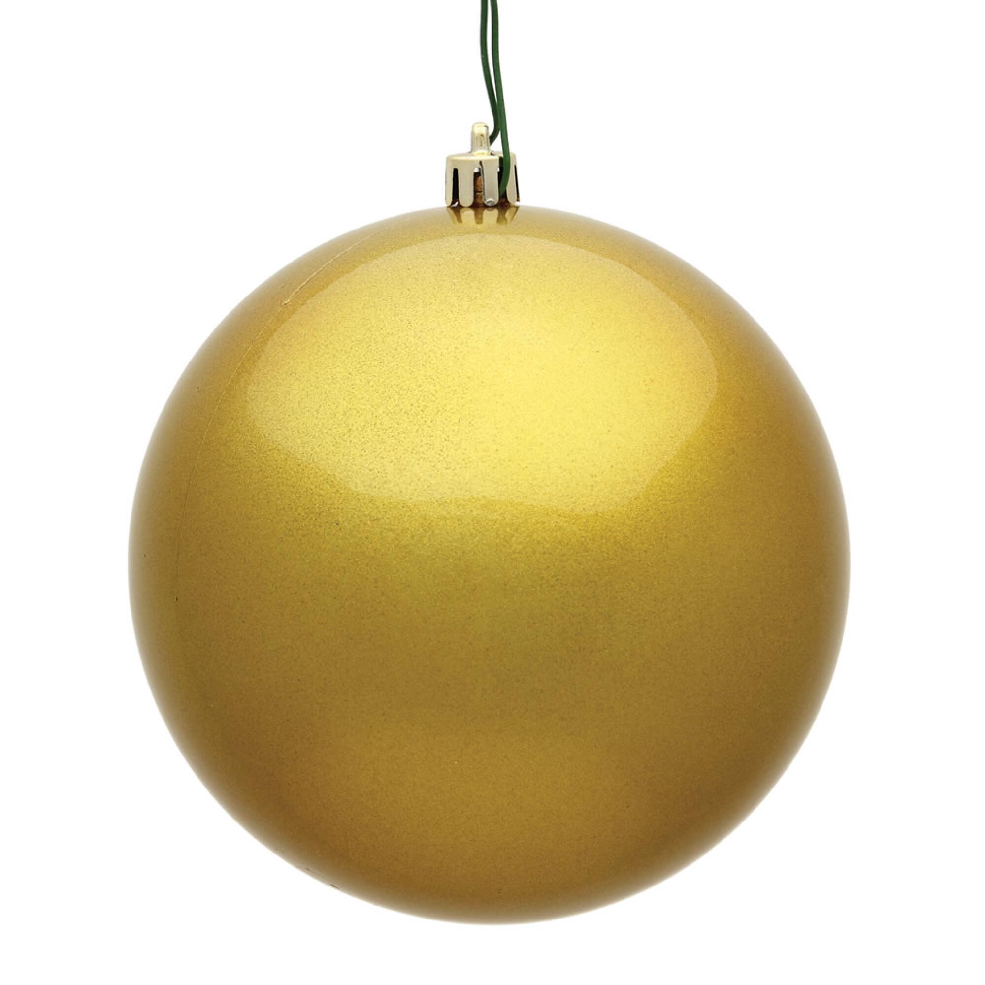Front. Vickerman - Vickerman 8" Gold Candy Ball UV Drilled Cap - Gold.