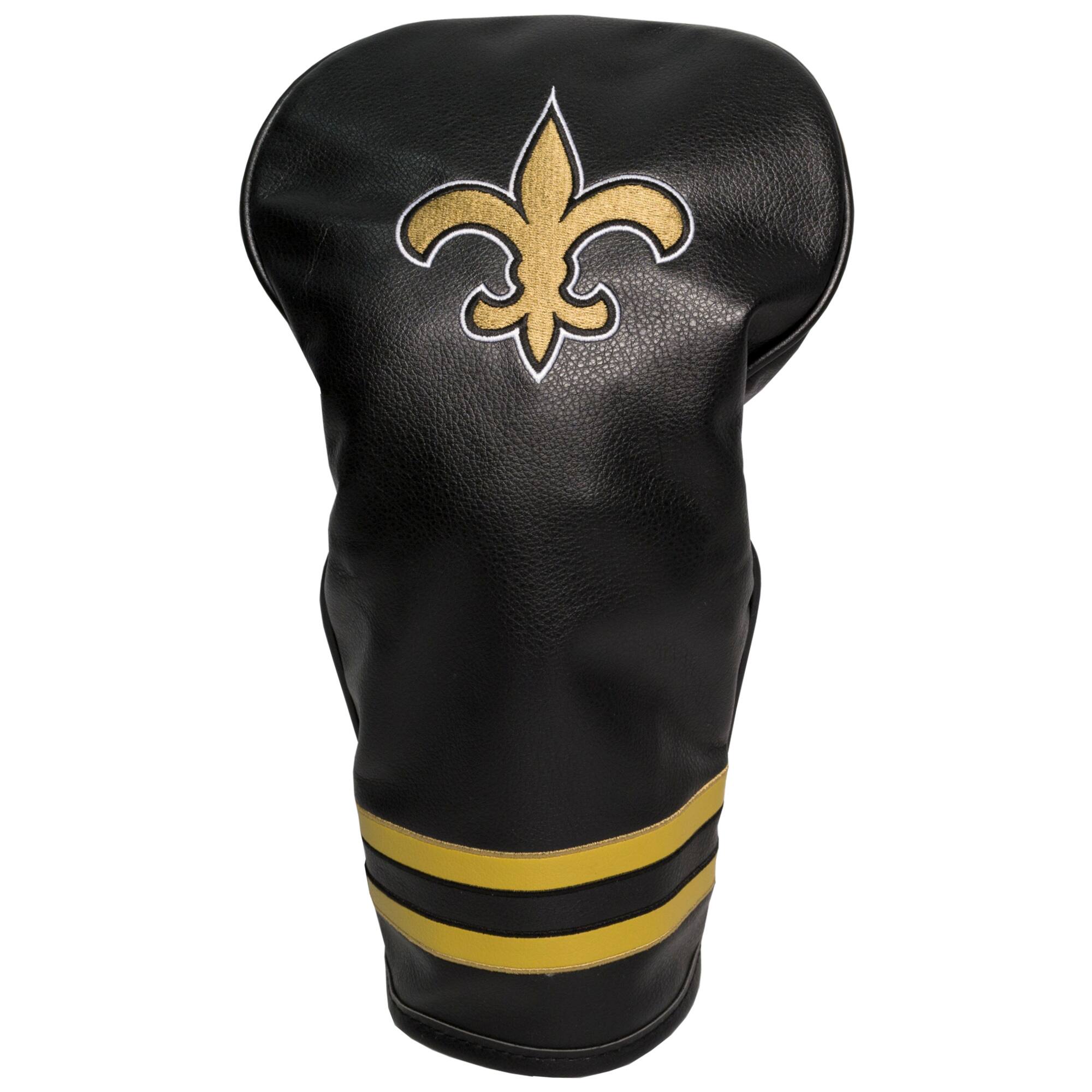 Front. Team Golf - New Orleans Saints Vintage Driver Head Cover - Multicolor.