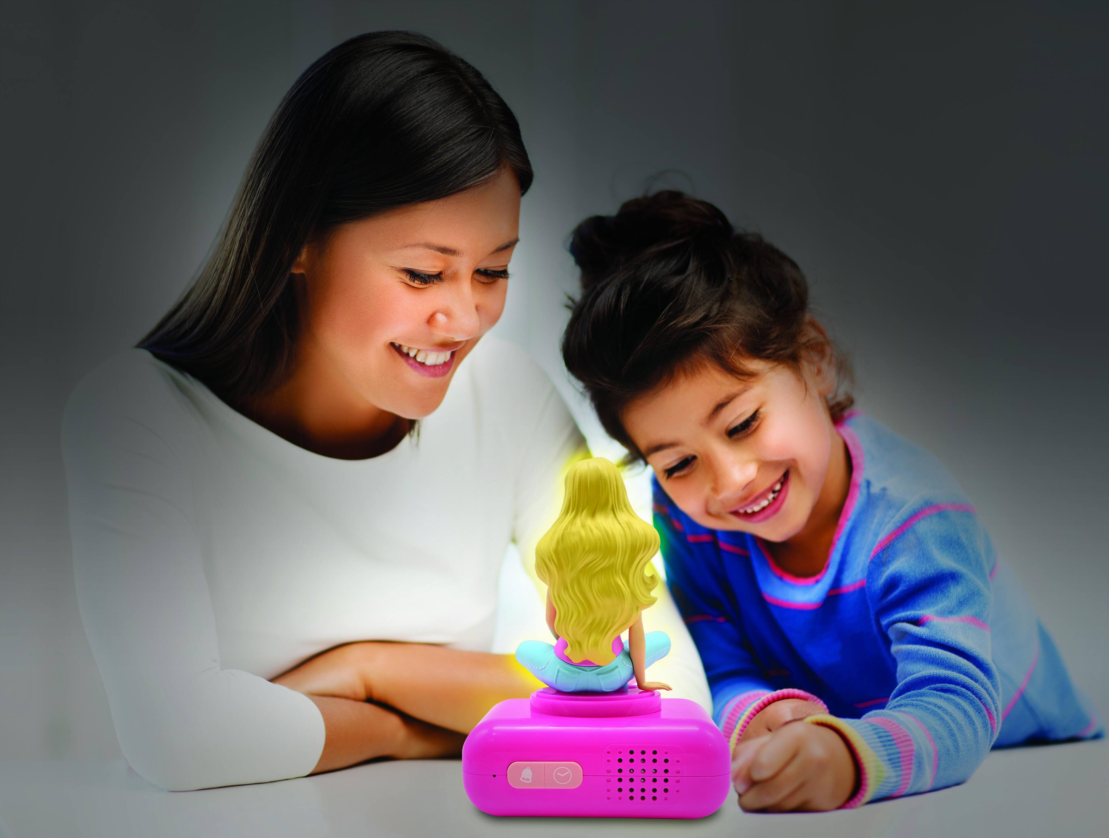 Alt View 8. Lexibook - Barbie Digital Alarm Clock with 3D Night Light & Sound Effects - PINK.
