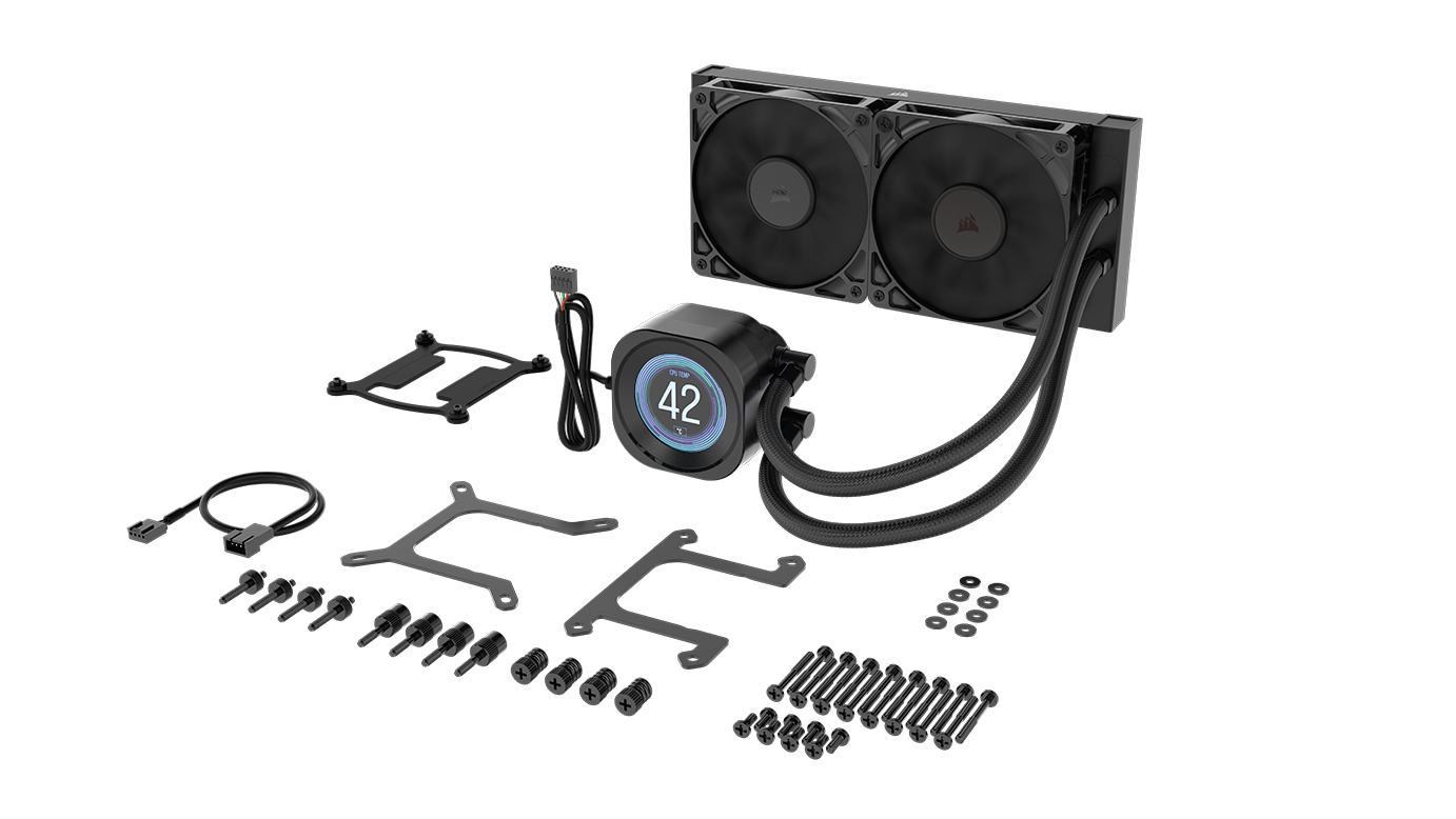 Alt View 13. CORSAIR - NAUTILUS 240 LCD - Black.