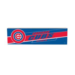 Evergreen Enterprises - Chicago Cubs 5" x 18" Shadow Logo Wood Mantle Sign - Multicolor