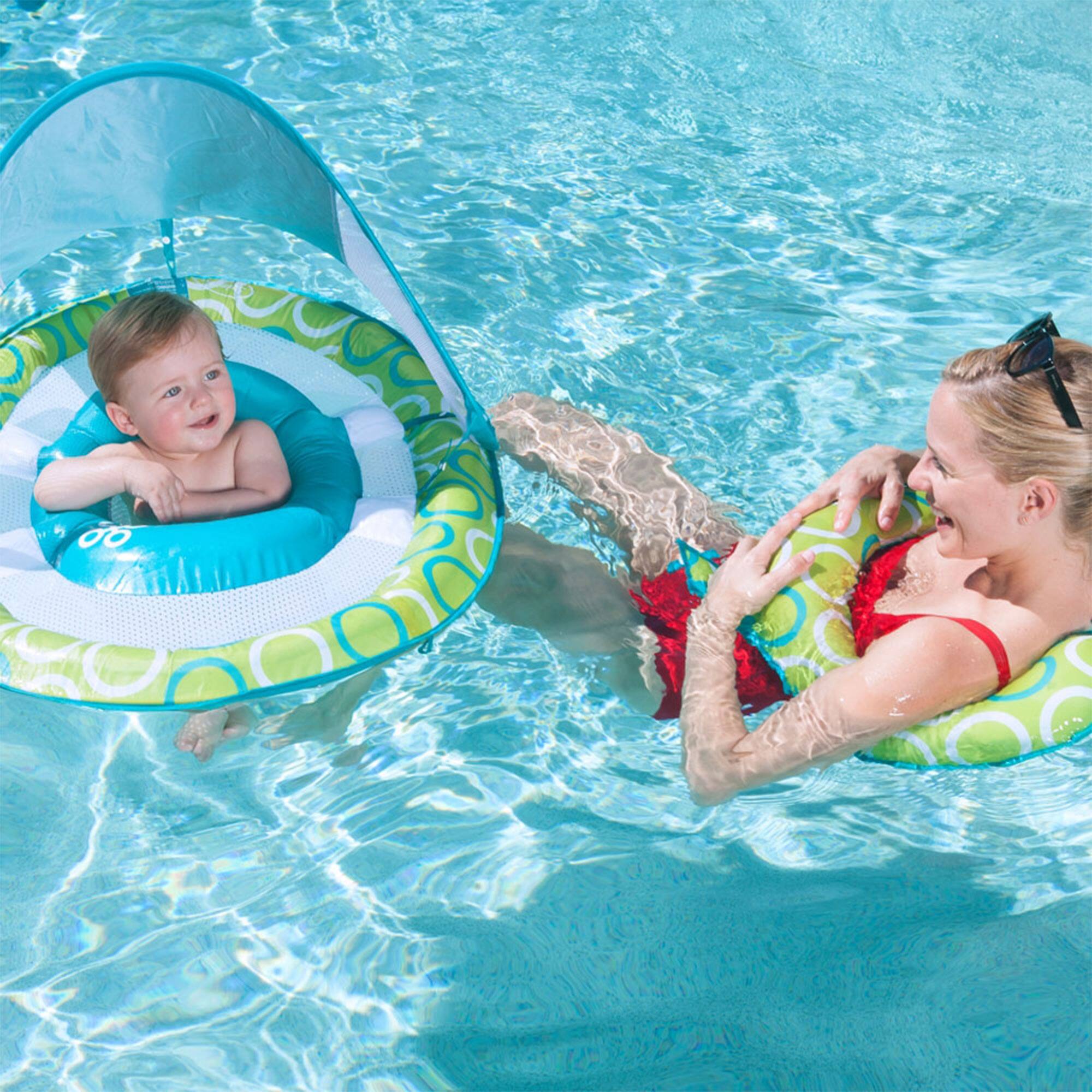Alt View 10. SwimWays - Swimways 9 to 24 Months Mommy and Me Baby Spring Float with Canopy and Mesh Bed - Multicolor.