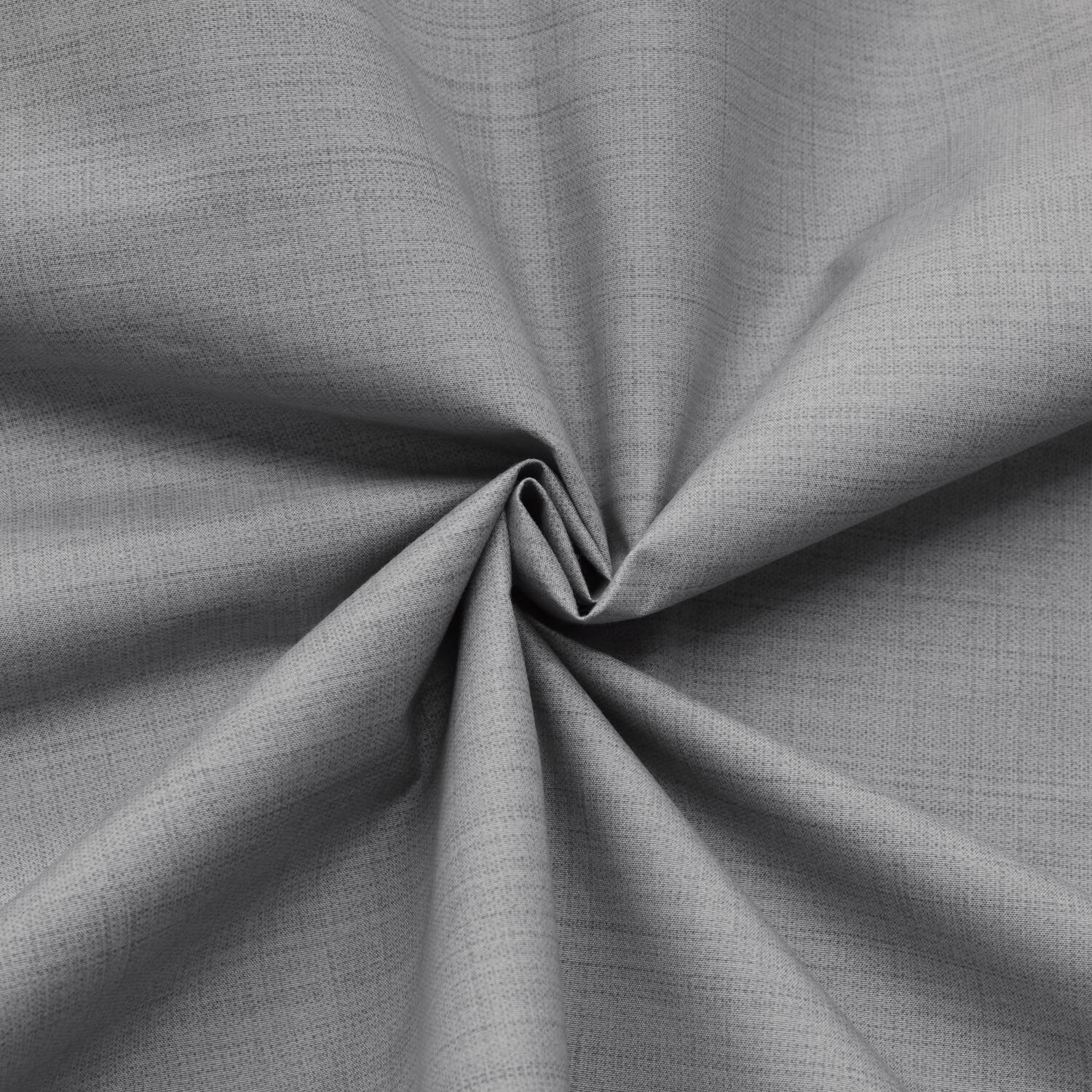 Left. Commonwealth Home Fashions - Thermaplus 100% Polyester Mason Lightweight Texture Printed Blackout Grommet Curtain Panel 52" x 108" Silver - Silver.