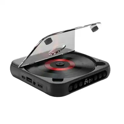 Front. Stock Preferred - Rechargeable CD Player with Bluetooth 5.3.