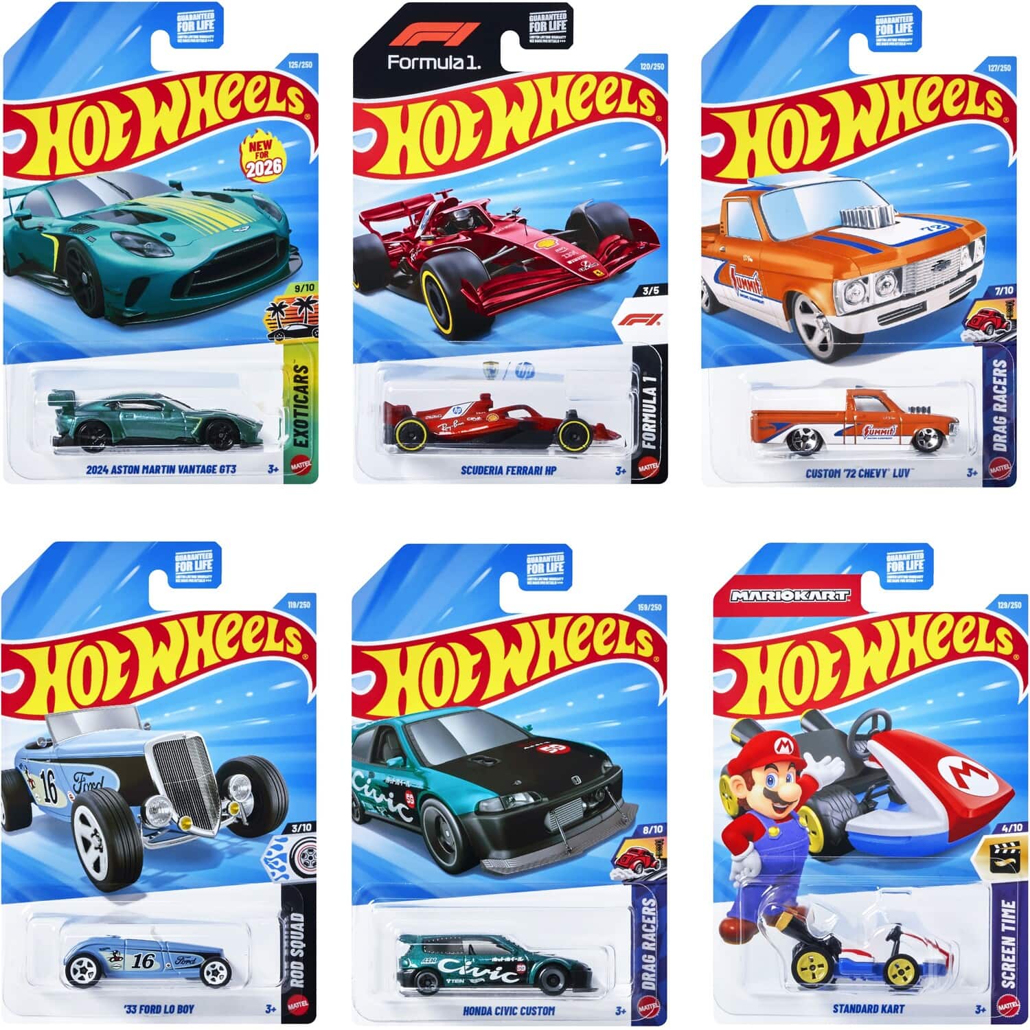 Mattel - Hot Wheels Basic 1:64 Car 72-Piece F Assortment - COLLECTIBLES - Multicolor