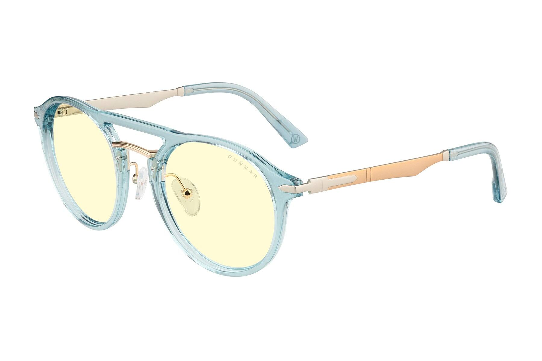 Back. GUNNAR - GUNNAR Gaming Glasses  - World of Warcraft Alliance Edition, Blue Crystal, Amber Lens- Blue Light Block, Relieve Dry Eye - Blue Crystal.