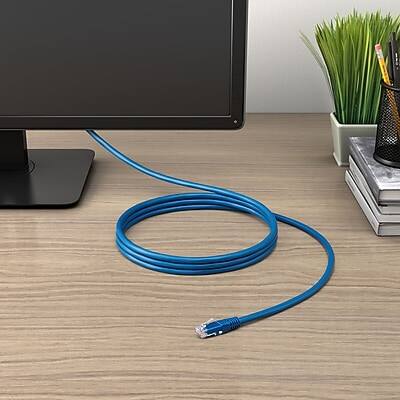 Alt View 6. Staples TECH - 50' Cat-6 Ethernet Cable, Male to Male - Blue.