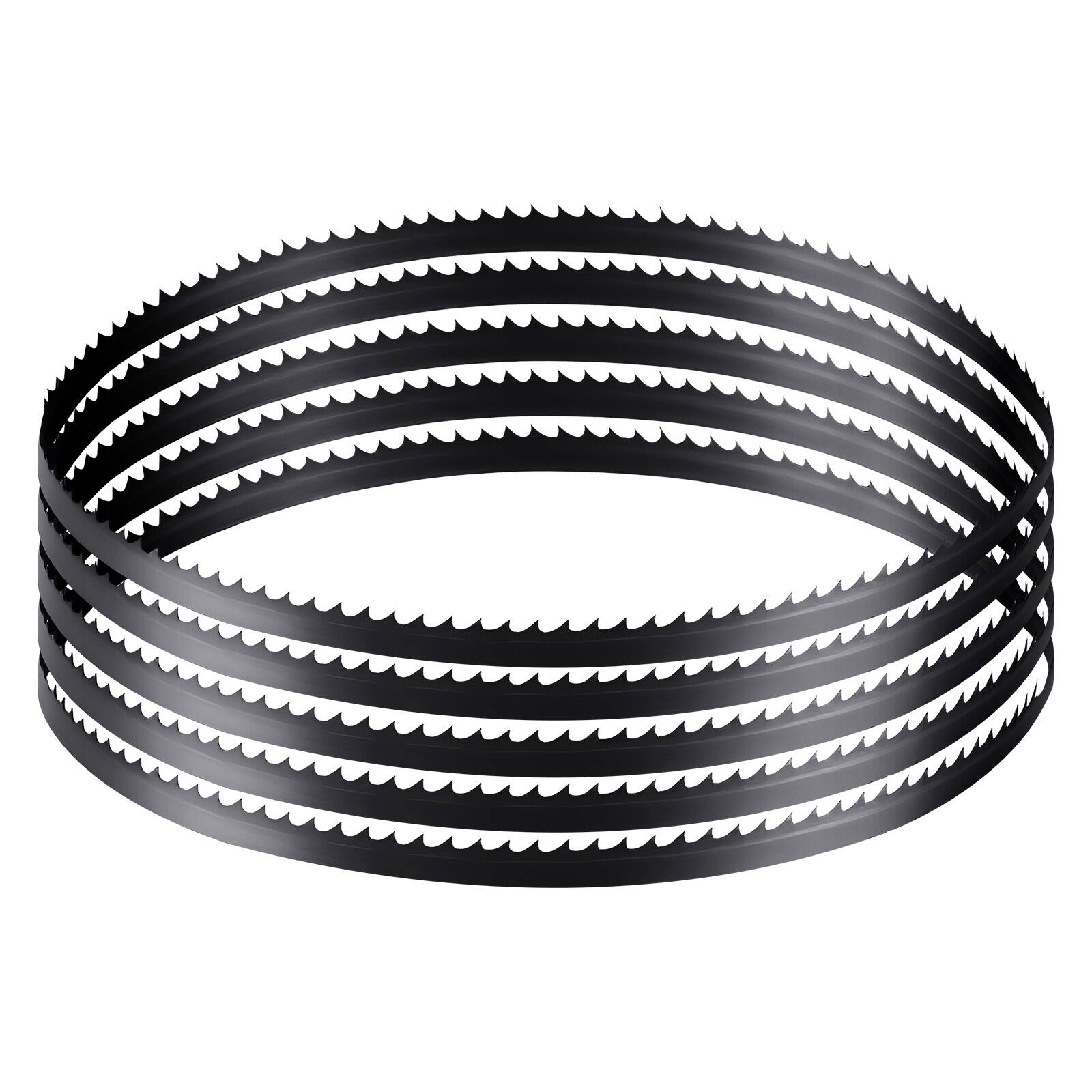 Front. VEVOR - Bandsaw Blade, 60 Inch Length, 6 TPI Band Saw Blade with 15 HRC Hardened Sharp Teeth, SK5 High-Strength Carbon Steel - Black.