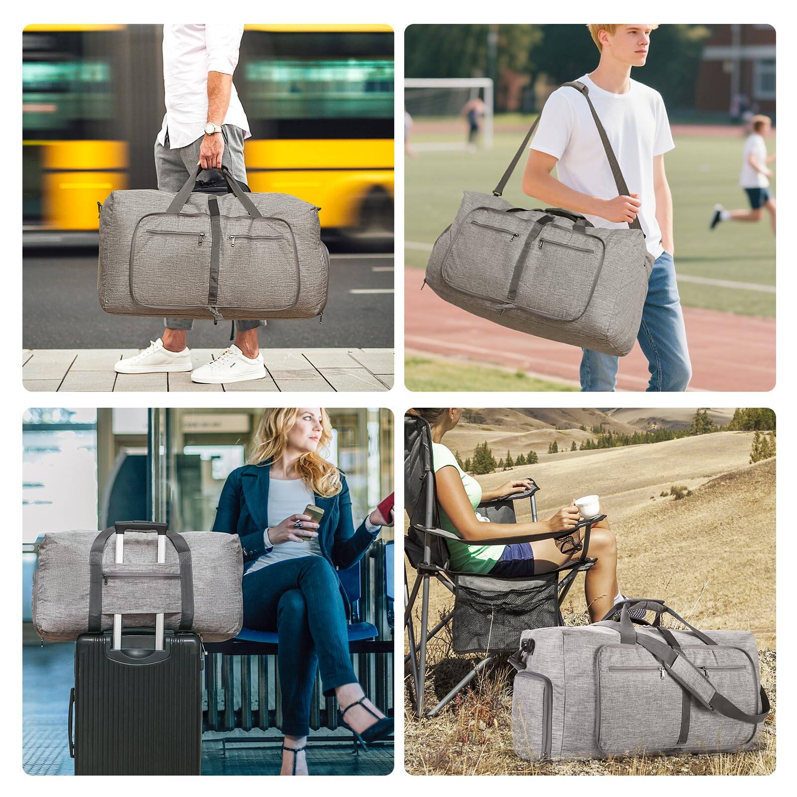 Paradigms Interiors Travel Duffle Bag For Men Foldable Duffel With ...