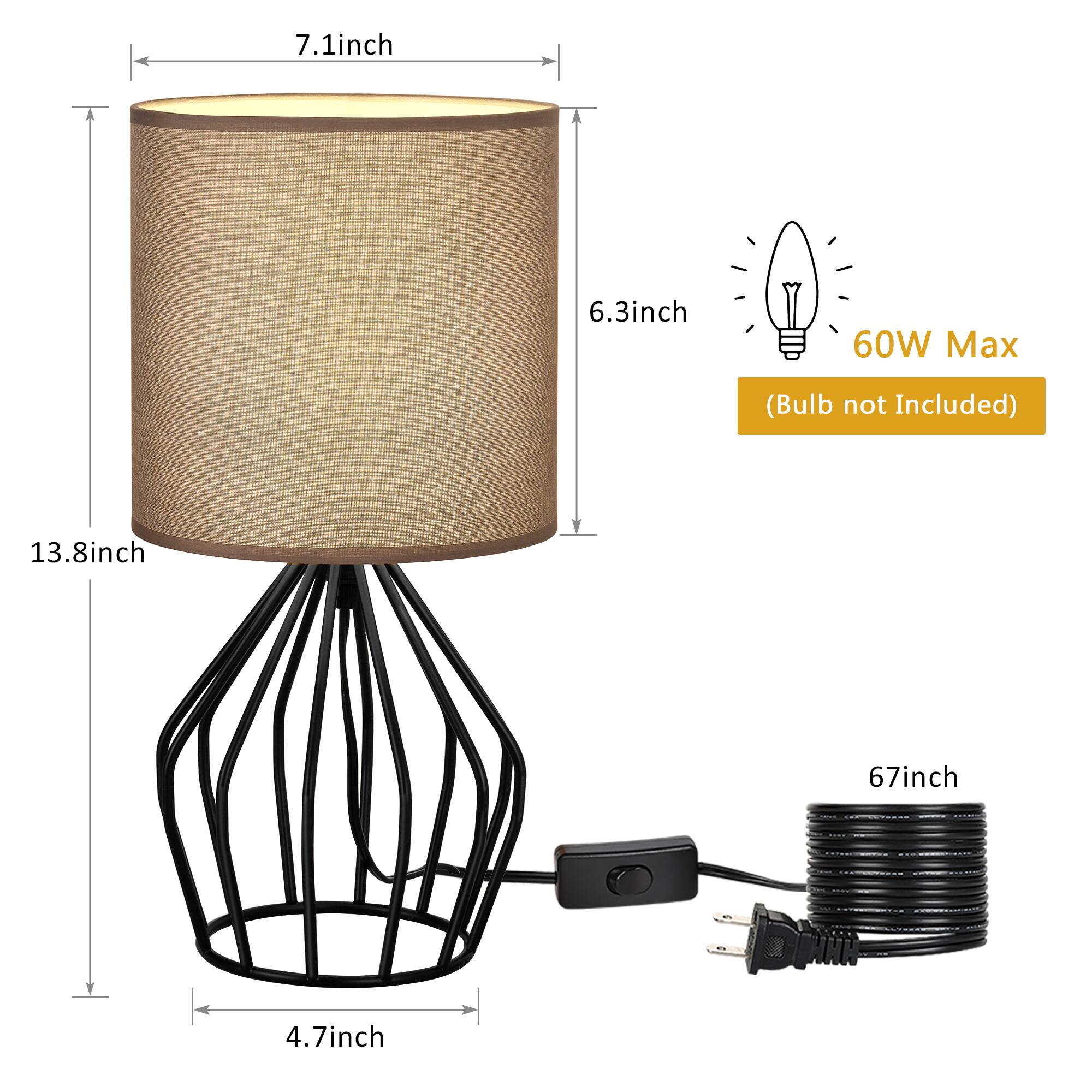 7.1 inch  
6.3 inch  
13.8 inch  
4.7 inch  
67 inch  
60W Max (Bulb not Included)