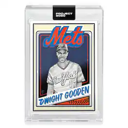 Topps - PROJECT 2020 Card 65 - 1985 Dwight Gooden by Mister Cartoon - Blue
