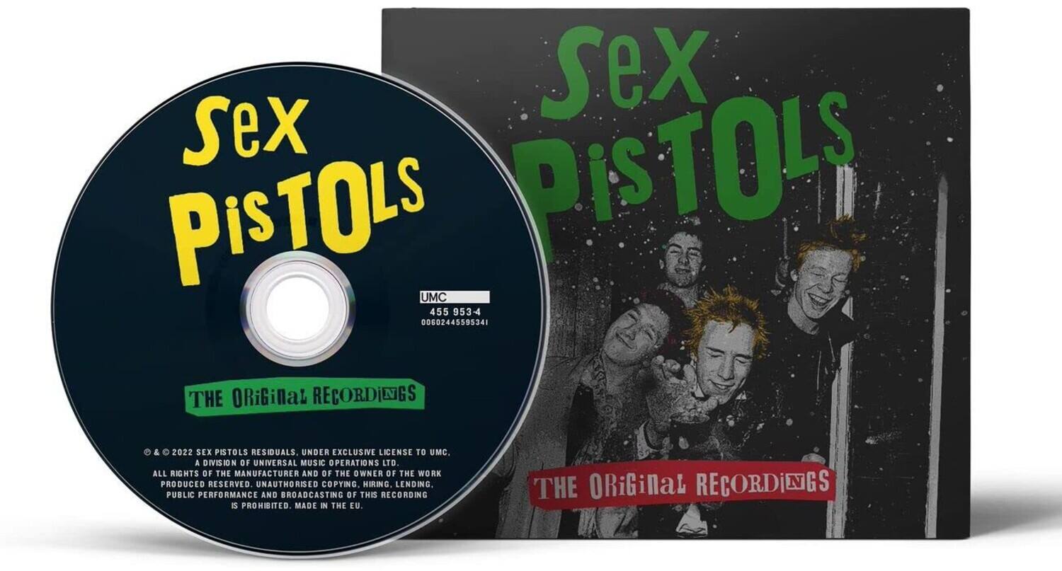 Sex Pistols  
The Original Recordings  

UMC  
455 953-4  
00602445595341  

© 2022 Sex Pistols Residuals. Under exclusive license to UMC, a division of Universal Music Operations Ltd. All rights of the manufacturer and of the owner of the work produced reserved. Unauthorized copying, hiring, lending, public performance and broadcasting of this recording is prohibited. Made in the EU.  

Sex Pistols  
The Original Recordings