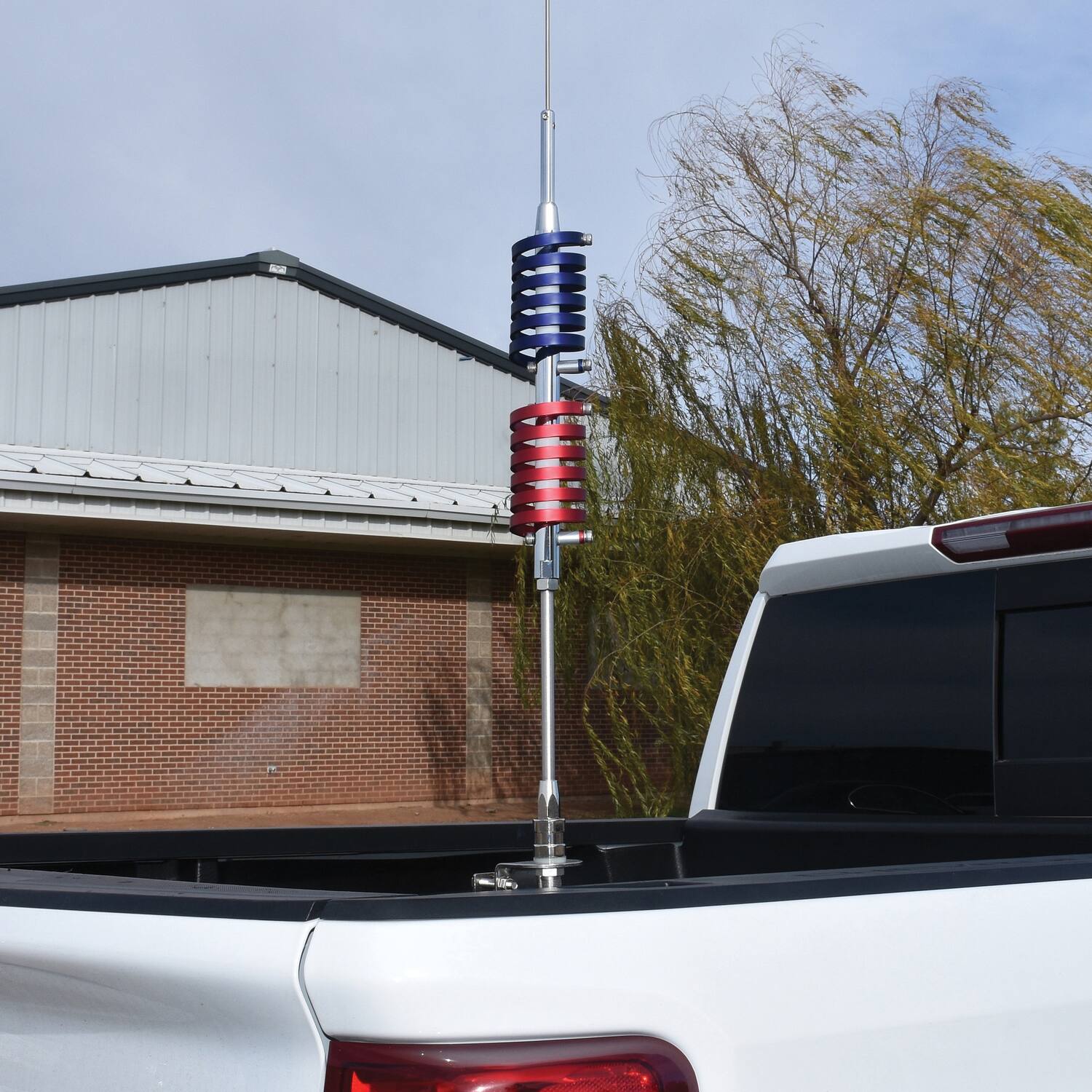 Alt View 8. Browning - Browning Br-94-rm Br-94 70.5-in. 15,000-watt Dual-flat-coils Cb Antenna With 6-in. Shaft, Anodized Red And Midnight Blue - Multicolored.