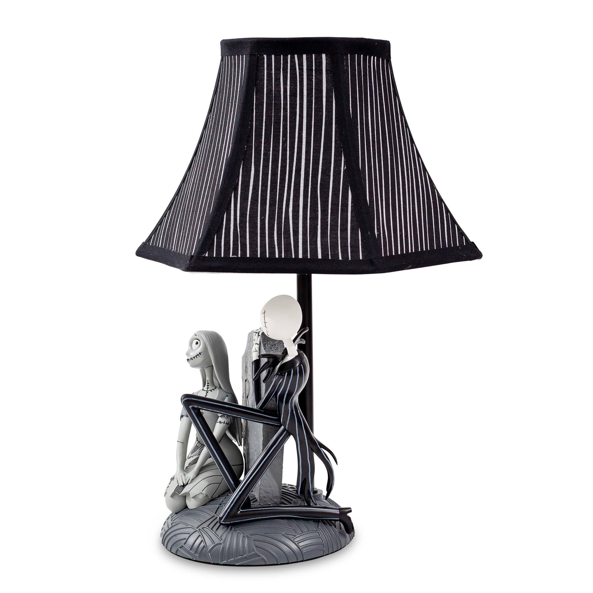 Alt View 1. Disney - Tim Burton's The Nightmare Before Christmas Jack And Sally 15 Inch Table Lamp - Black/White.
