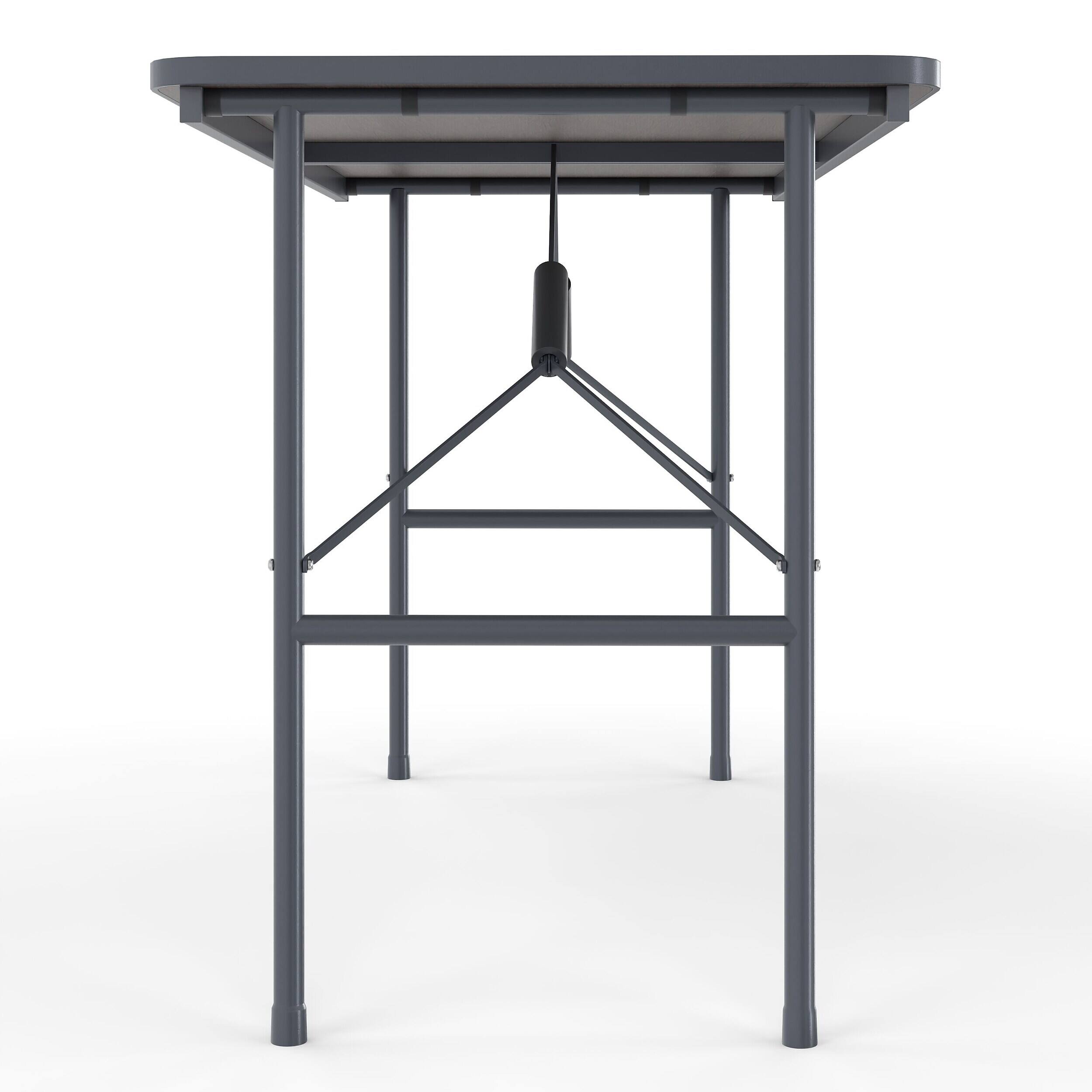 Alt View 4. Staples - Heavy-Duty Folding Utility Table (48 in) - Walnut.