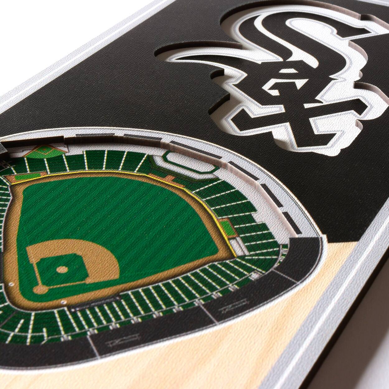 Alt View 1. YouTheFan - Chicago White Sox 6'' x 19'' 3D StadiumView Banner - Multicolor.