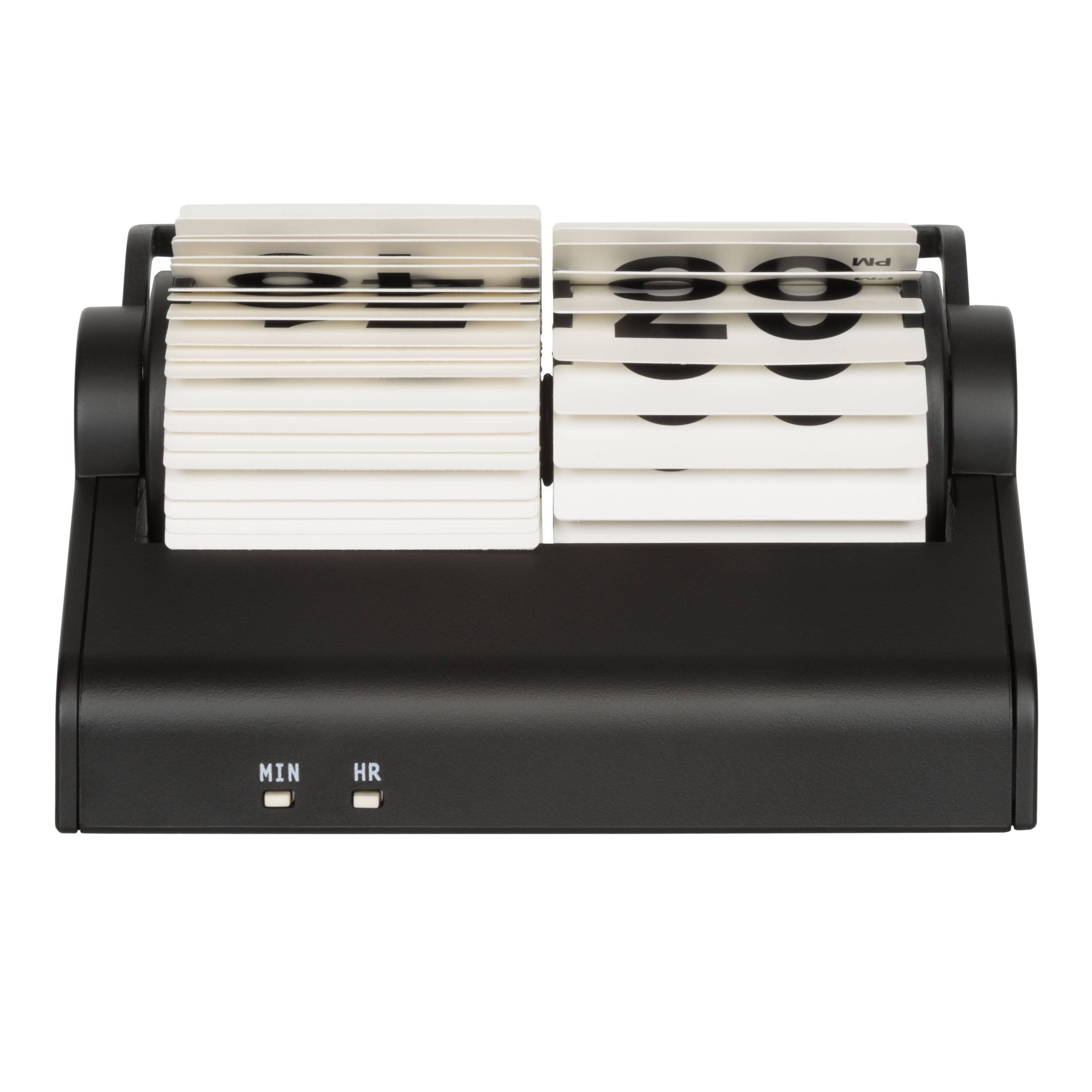 Back. La Crosse Clock Co. - Rollins Mini Mechanical Flip Clock - White.