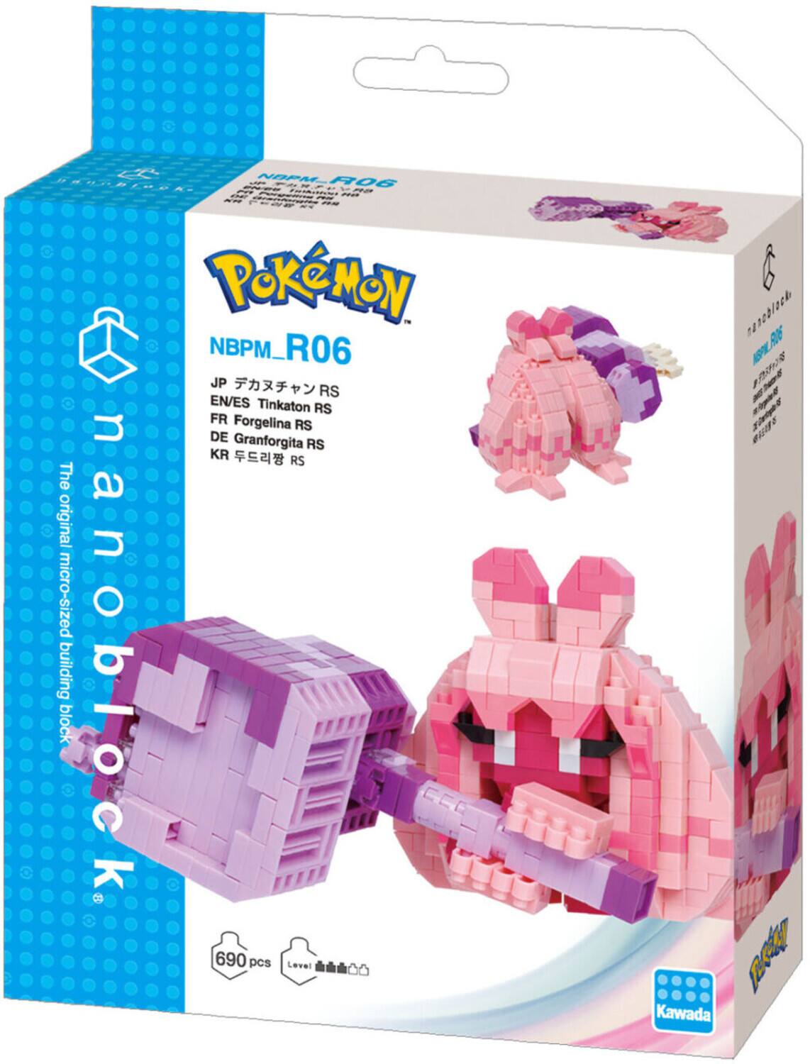 **NBPBM R06**

**The original micro-sized nanoblock**

**690 pcs**

**Level**

**Pokémon**

**JP デカヌチッチン RS EN/ES Tinkaton RS FR Forgellina RS DE Granforgita RS KR 두드림 RS**

**nanoblock**

**Kawada**