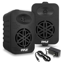 Pyle - PyleUsa Bluetooth Indoor Outdoor Speakers – 500W Dual Waterproof 5.25” Speakers for Home, Boat, Deck, Patio - Black