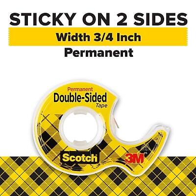 STICKY ON 2 SIDES  
Width 3/4 Inch  
Permanent  
Double-Sided Tape  
Scotch 3M