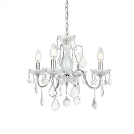 Elegant Lighting - St. Francis 4 light Pendant Clear Royal Cut Crystal - Chrome