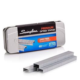 Swingline - Swingline® Optima™ Premium Staples, 1/4" Length, 210/Per Strip, 3,750/Per Box (35556) - Silver