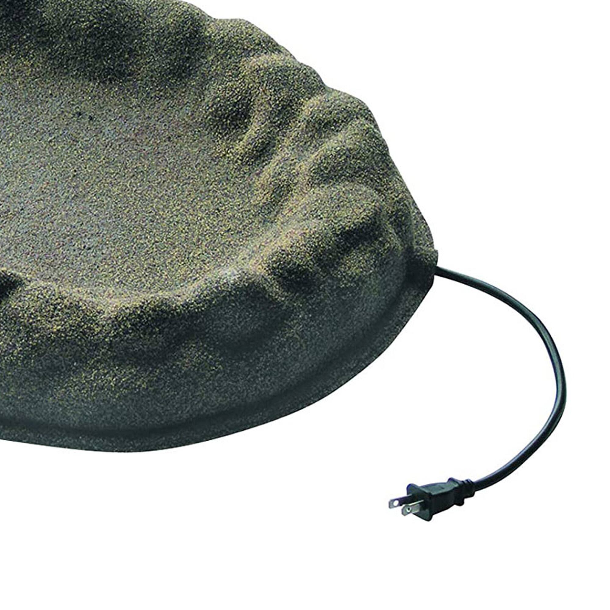 Alt View 5. Farm Innovators - Farm Innovators FS-1 Four Seasons Outdoor Sand Coated Heated Birdbath, 70 Watt - Grey.