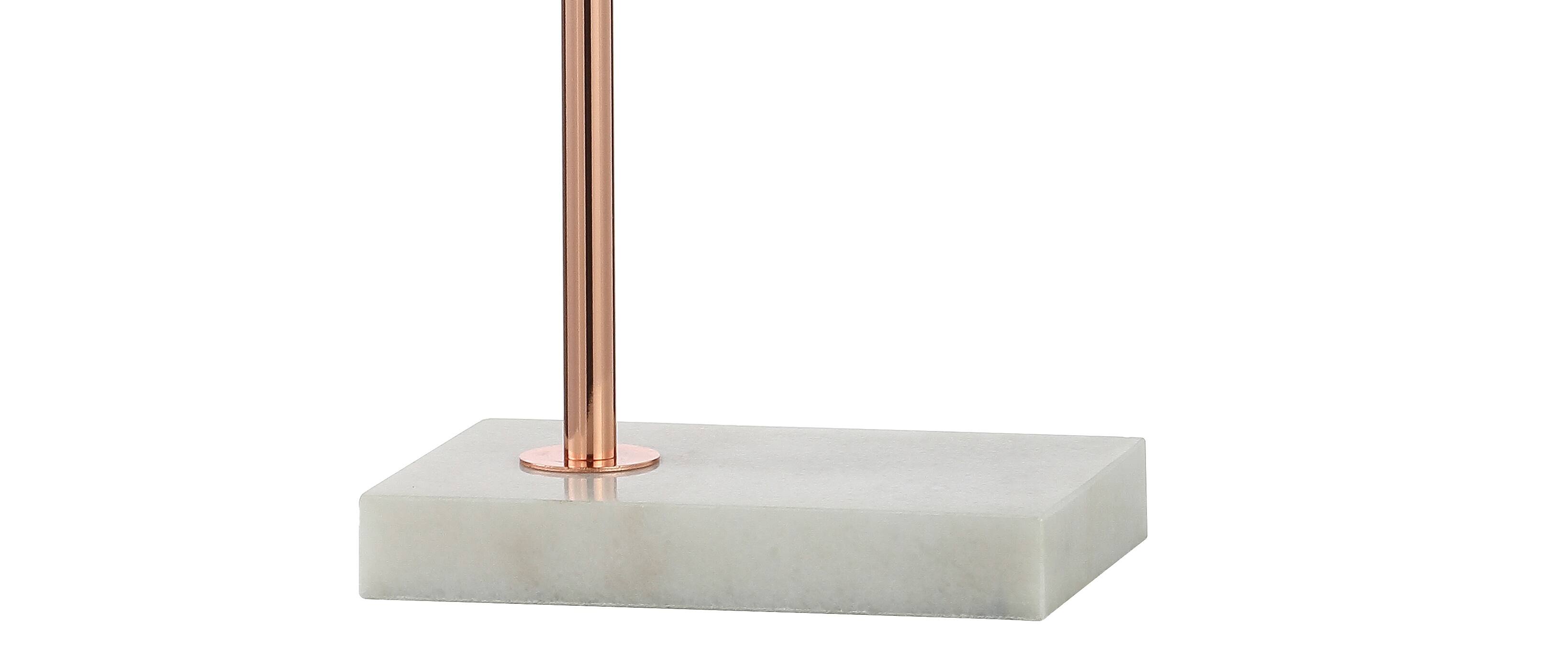 Alt View 7. Jonathan Y - Lorena 22.25" Modern Glam Metal/Marble LED Table Lamp, Copper - Copper.
