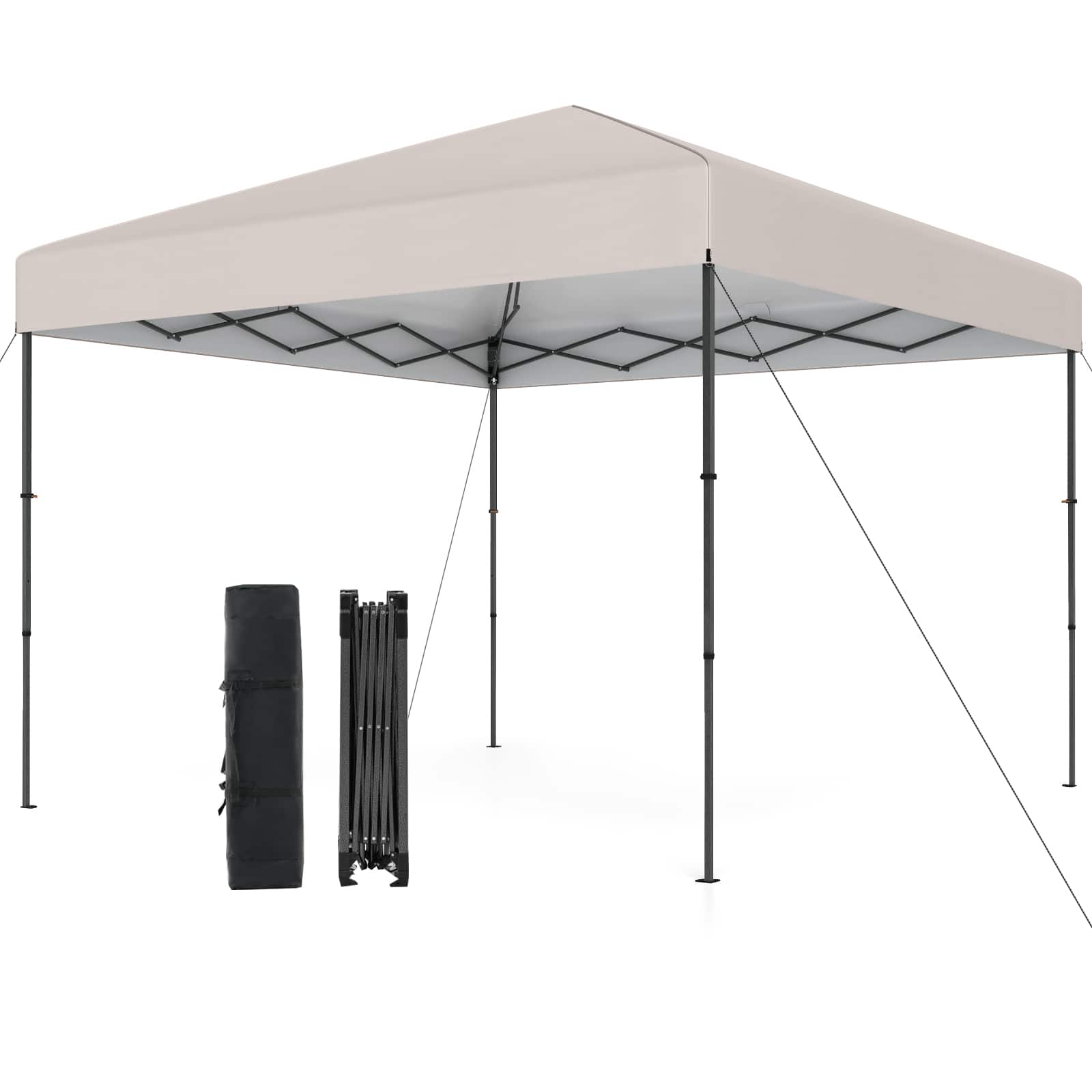 Gymax - 10 X 10 FT Pop up Canopy Tent w/ Portable Carrying Bag 8 Stakes 4 Wind Ropes - Yellow price history on PriceWatchPro