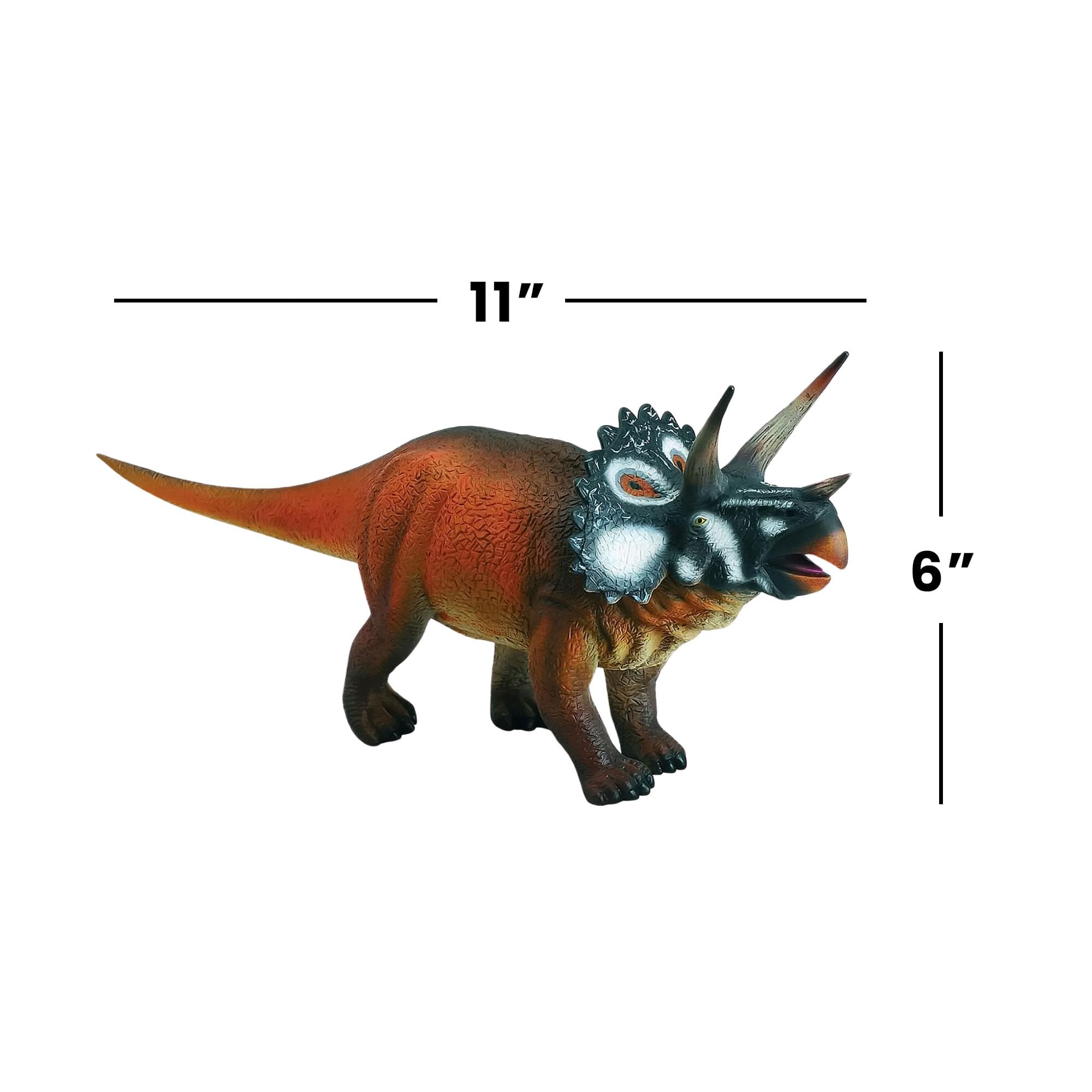 Alt View 2. Breyer - CollectA Prehistoric Life Collection Deluxe 1:40 Figure | Triceratops - Brown.