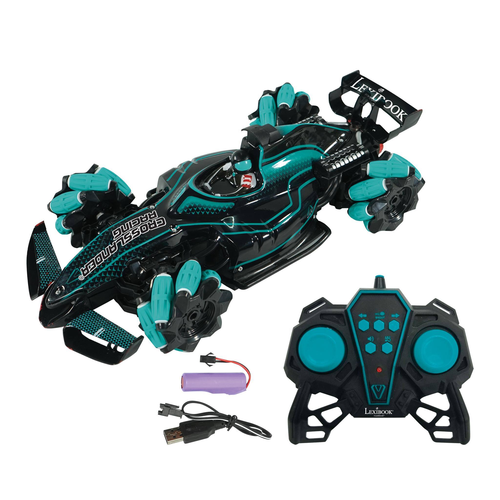 Lexibook - CROSSLANDER Racing. Fast Speed RC Car with Glowing and Sound Effects