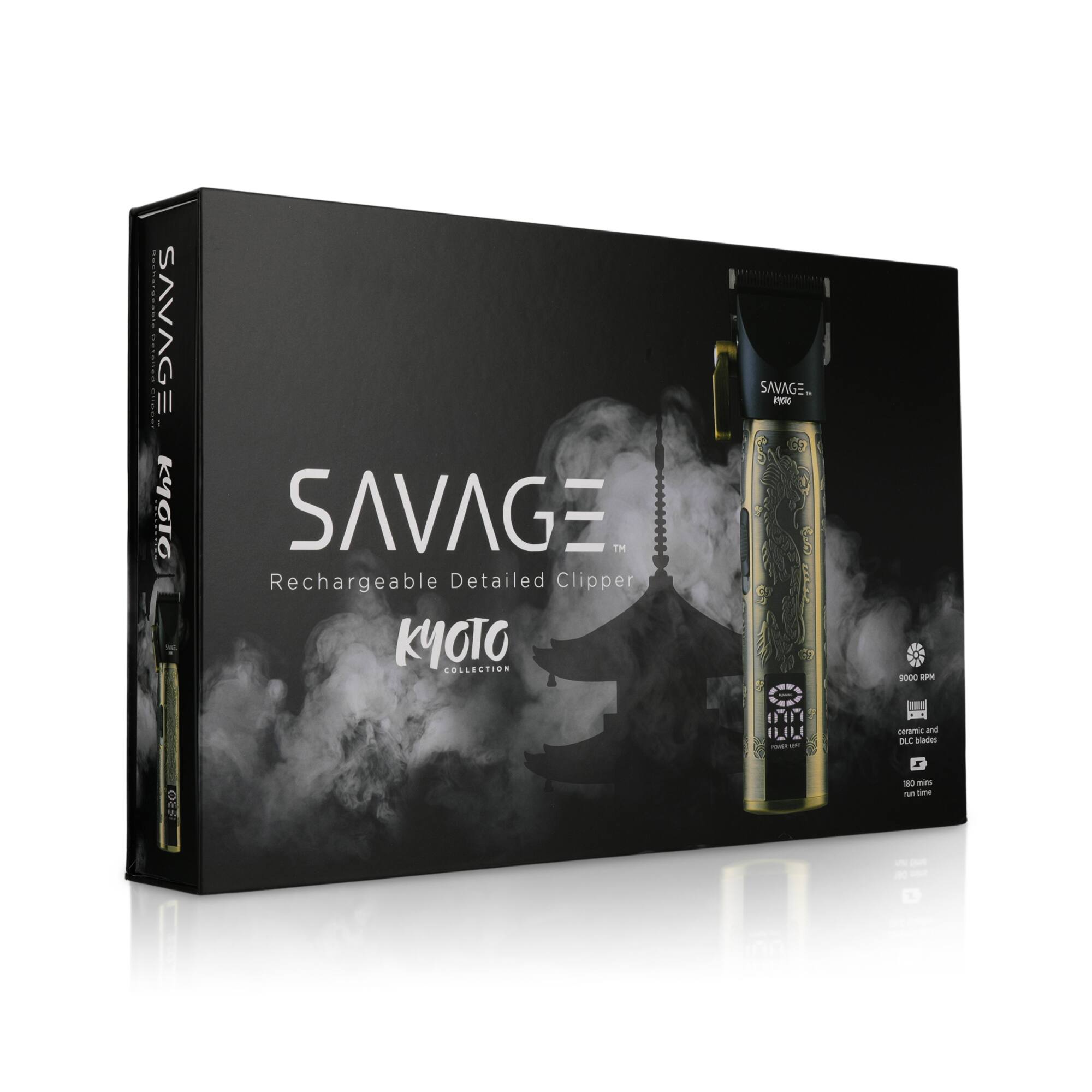 ICAS.. CERIO I SAVAGE KOTO SAVAGE TM Rechargeable Detailed Clipper KYOTO COLLECTION SAVAGE- FRK R000 - ILL - - ceramic and DE tdes CE 10 mim T -i