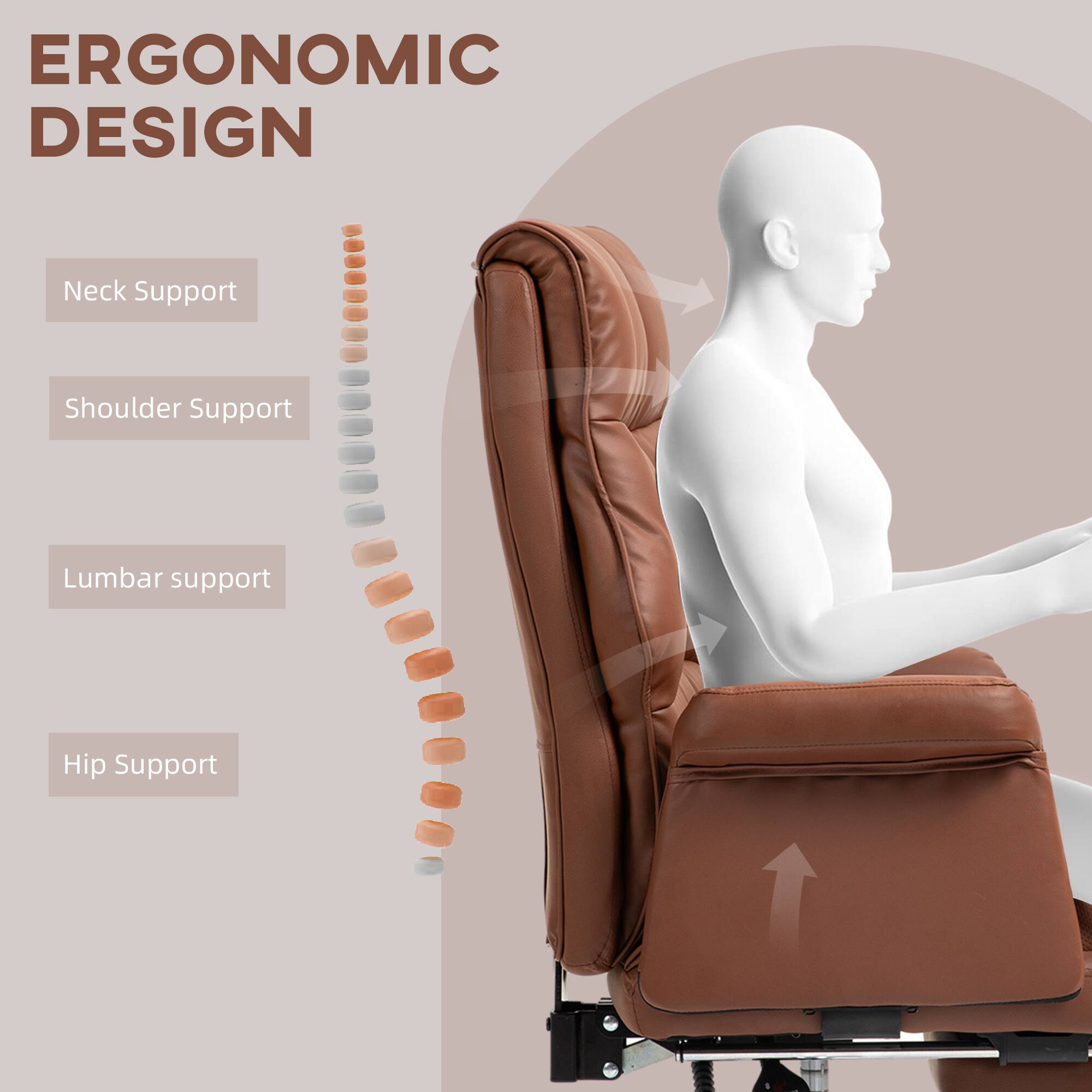 ERGONOMIC DESIGN
Neck Support
Shoulder Support
Lumbar support
Hip Support