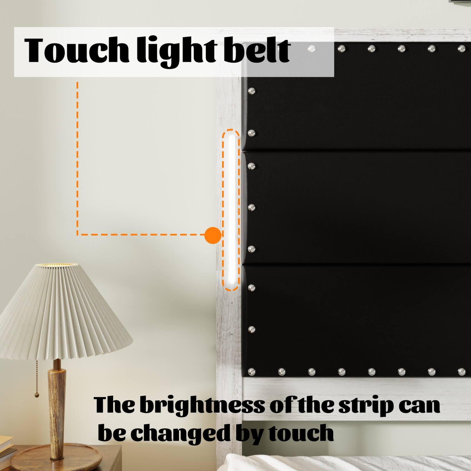 Touch light belt

The brightness of the strip can be changed by touch