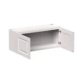Boyel Living - 36-in W x 15-in H x 12-in D Shaker RTA Kitchen Wall Cabinet with Soft-Close Doors - Glacier White