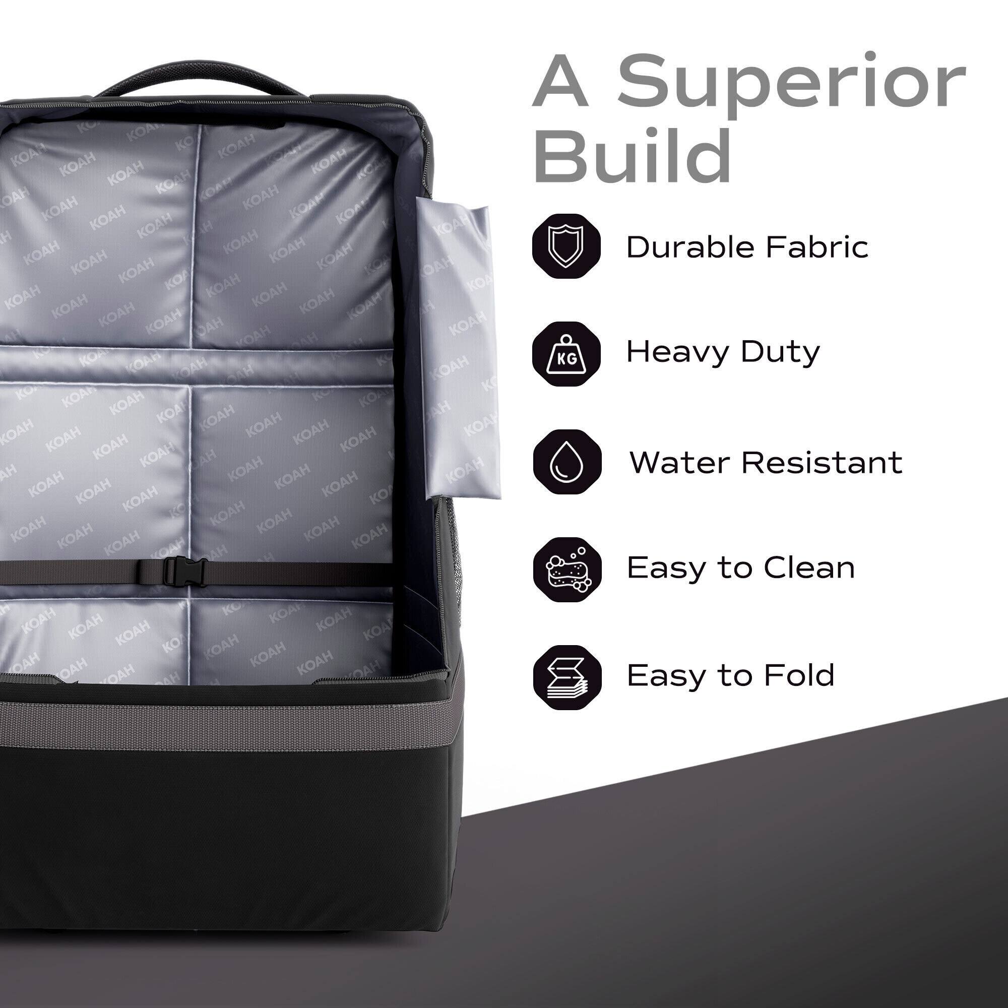 A Superior Build

- Durable Fabric
- Heavy Duty
- Water Resistant
- Easy to Clean
- Easy to Fold