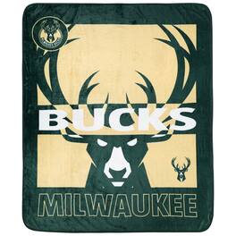 Logo Brands - Milwaukee Bucks 50'' x 60'' Raschel Blanket - Multicolor