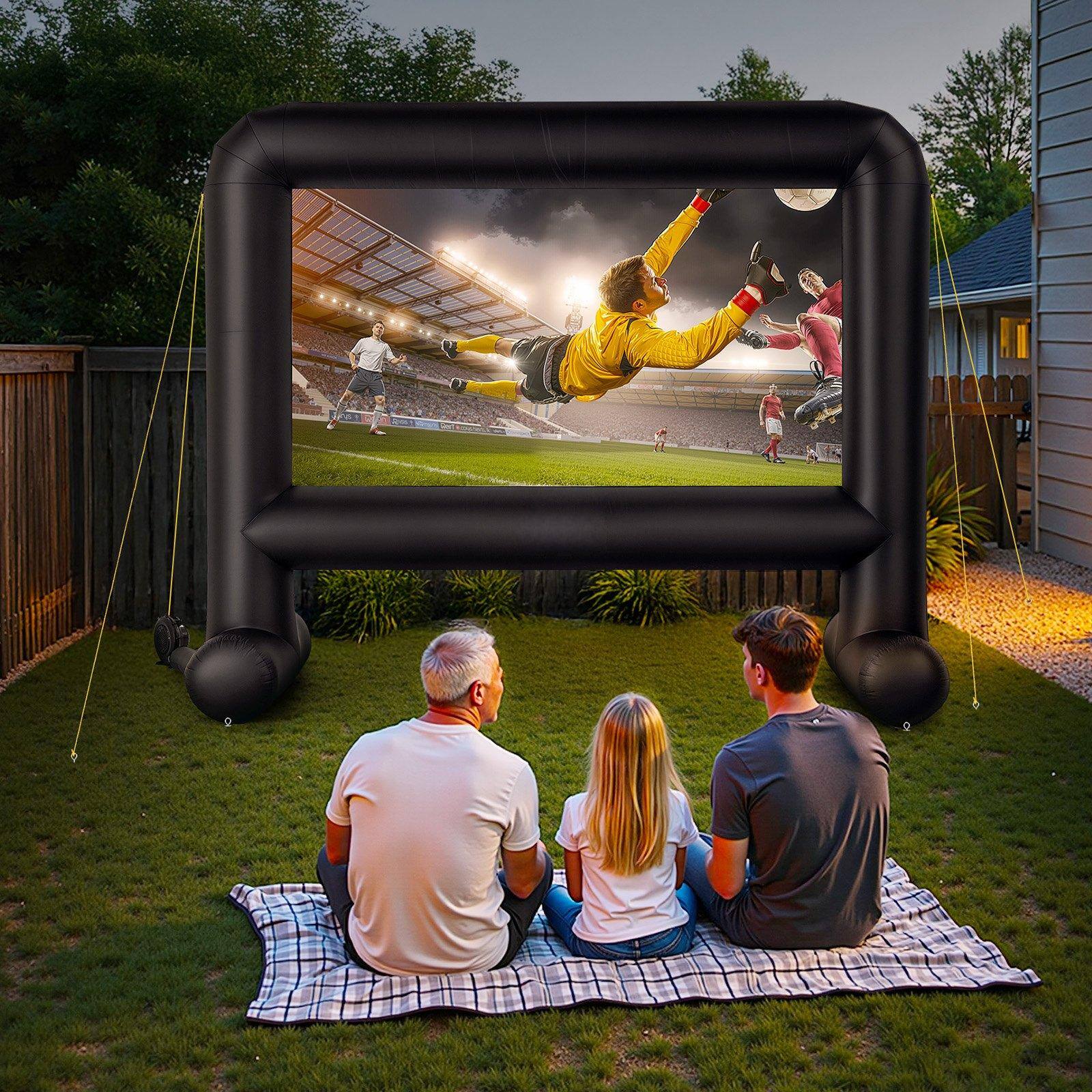 Alt View 1. Glintex - 16FT Inflatable Projector Screen 16:9 Outdoor Movie for Backyard Home Theater.
