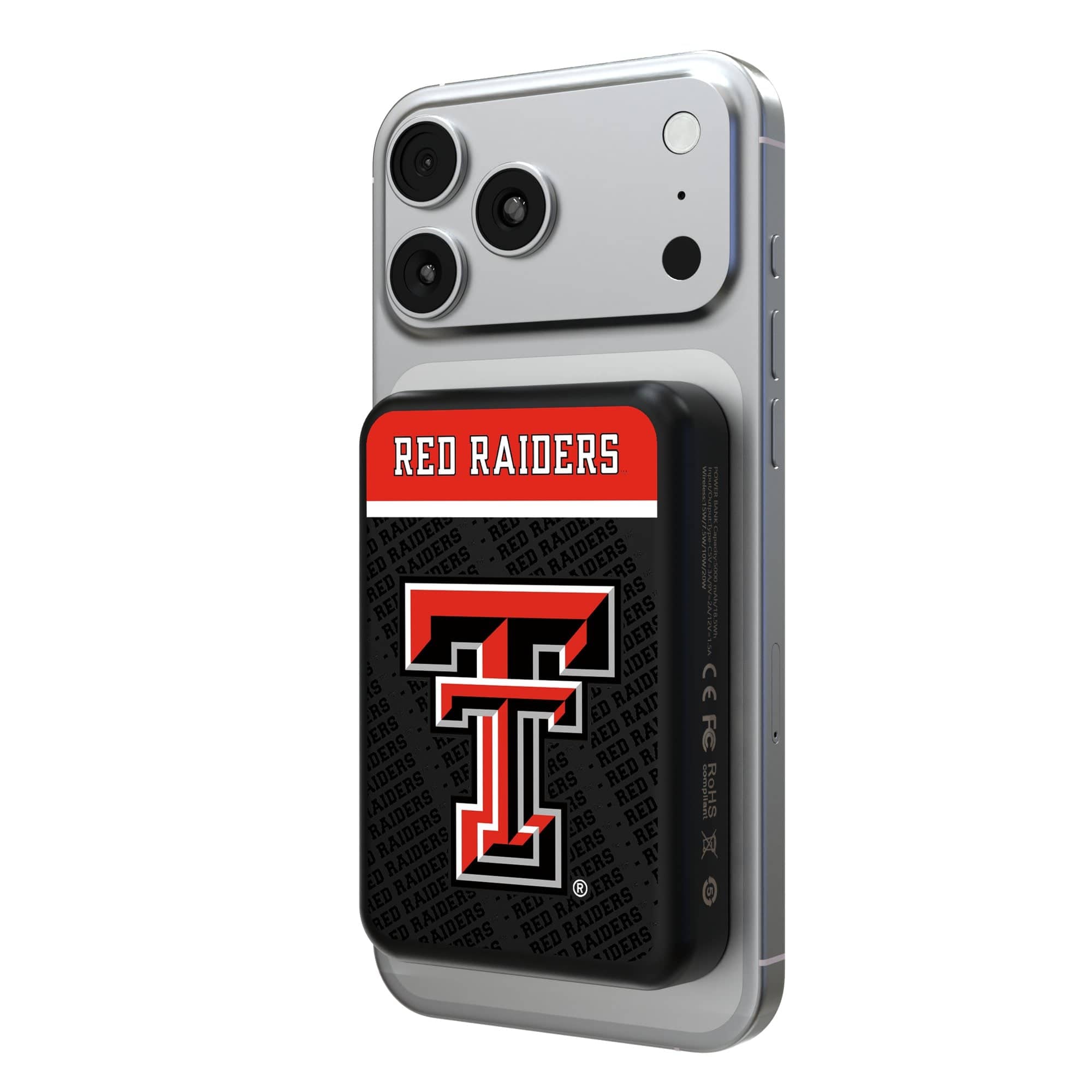 Keyscaper - Texas Tech Red Raiders Endzone Plus Wireless Power Bank - Multicolor