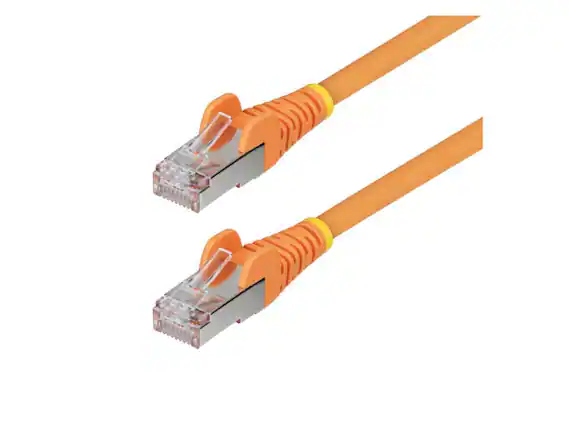 Front. StarTech.com - StarTech 1ft Orange CAT6a Ethernet Cable Model NLOR-1F-CAT6A-PATCH.