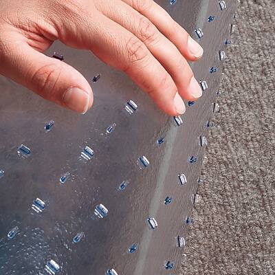 Alt View 2. ES Robbins - ES Robbins Natural Origins Carpet Chair Mat, 46" x 60'', Low-Pile, Clear (ESR141052) - Clear.