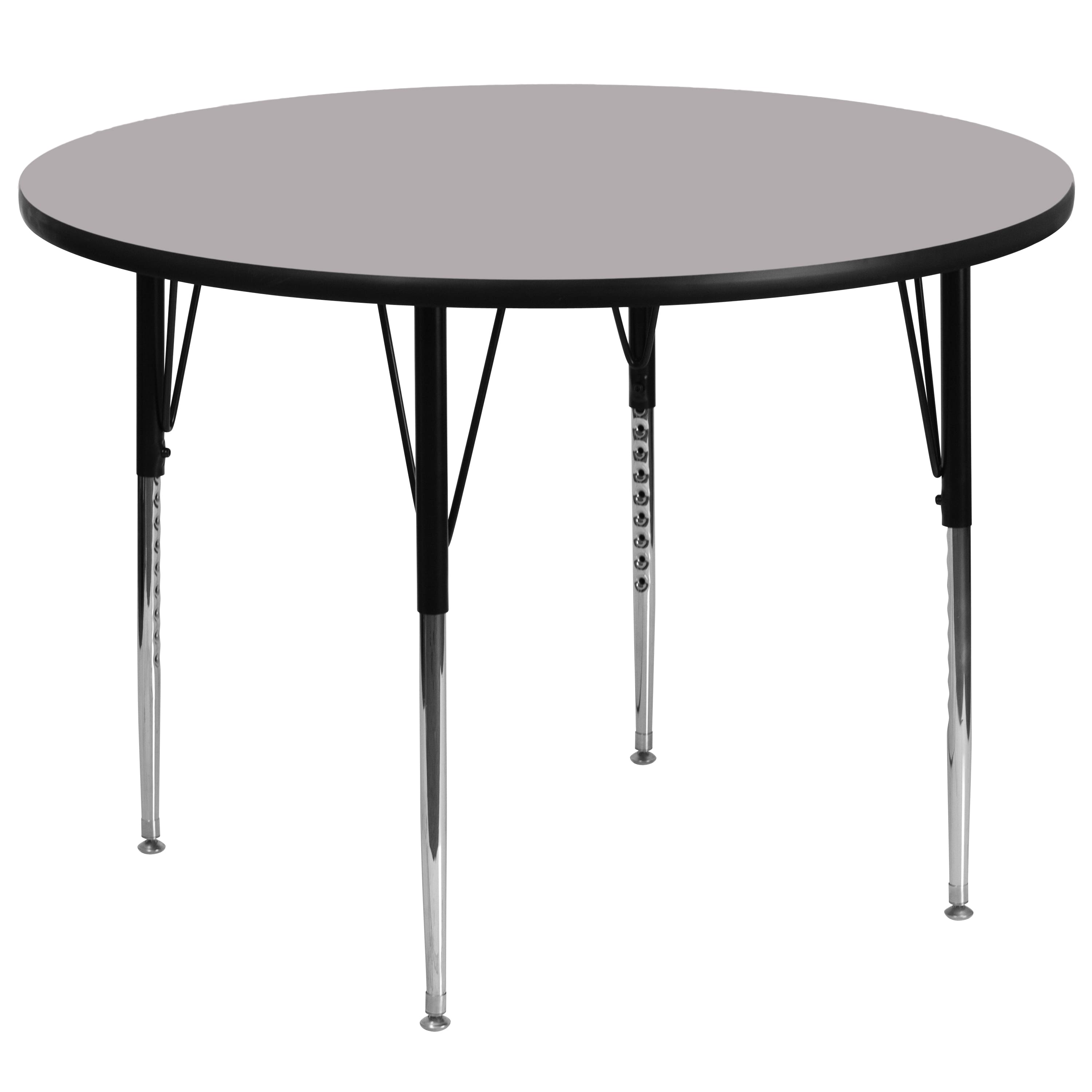 Flash Furniture - Wren 60'' Round Grey Thermal Laminate Activity Table - Standard Height Adjustable Legs - Gray price history on PriceWatchPro