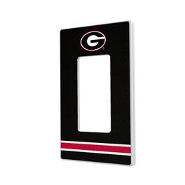 Keyscaper - Georgia Bulldogs Stripe Design Single Rocker Light Switch Plate - Multicolor