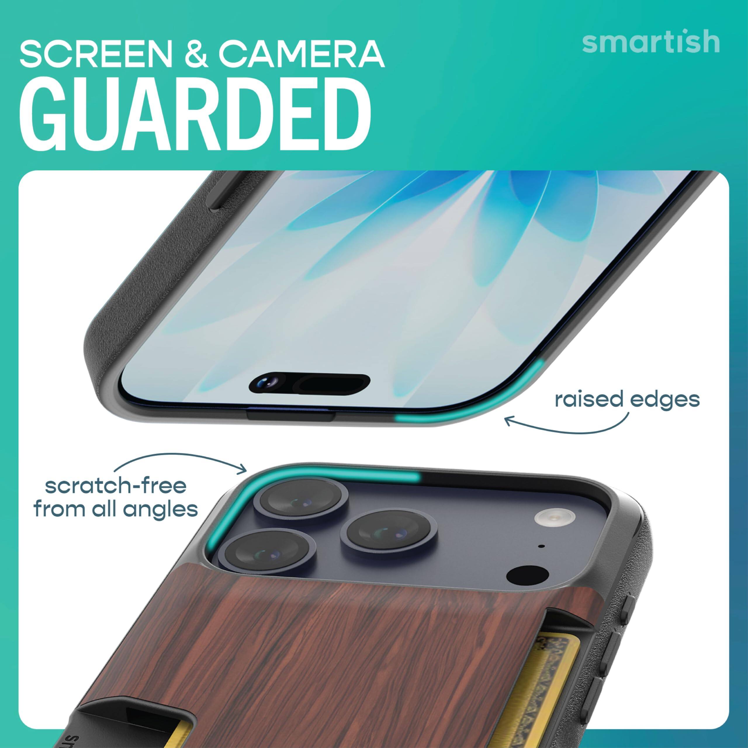 SCREEN & CAMERA GUARDED

smartish

raised edges

scratch-free from all angles