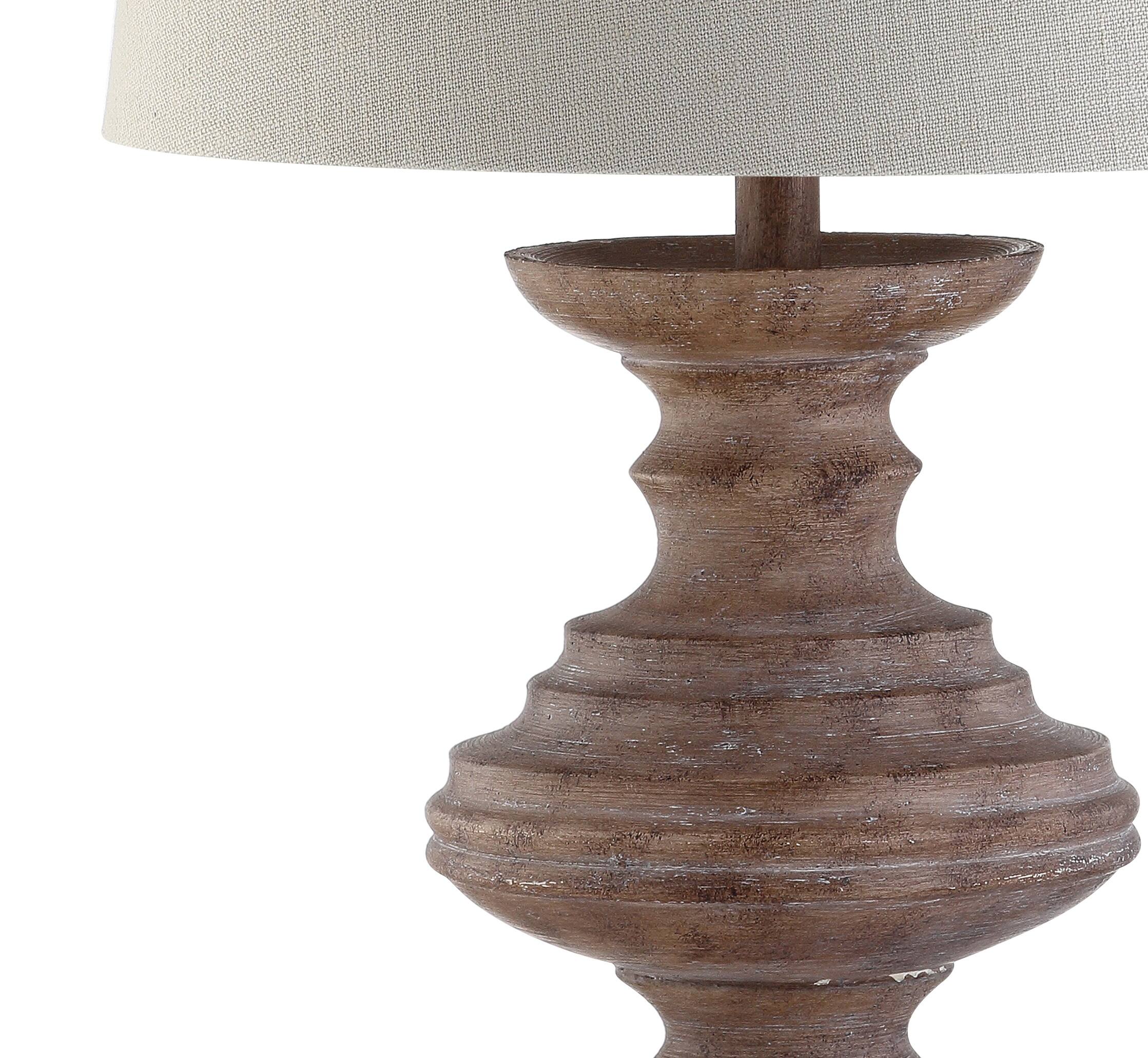 Alt View 6. Jonathan Y - Scarlett 26.5" Resin LED Table Lamp, Brown - Brown.