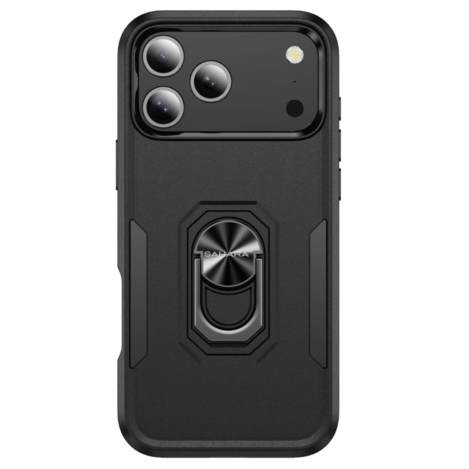 Front. SaharaCase - Apple iPhone 17 Pro Max Kickstand Case | Heavy-Duty Protection | Raider Series - Black.